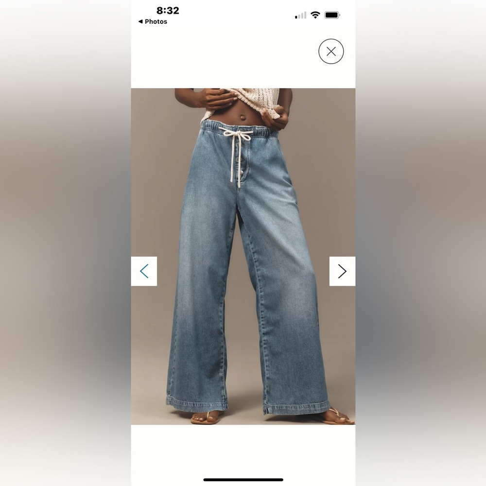 Pilcro Blue Wide Leg Jeans Size Small